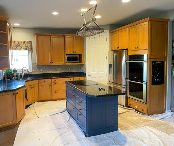 Kitchen Cabinet Painting Before